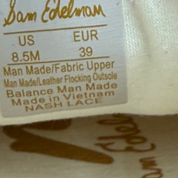 Circus NY Sam Edelman Nash Lace Ruffle Sneakers Beige Tan Floral Girly Women 8.5 - Picture 12 of 12